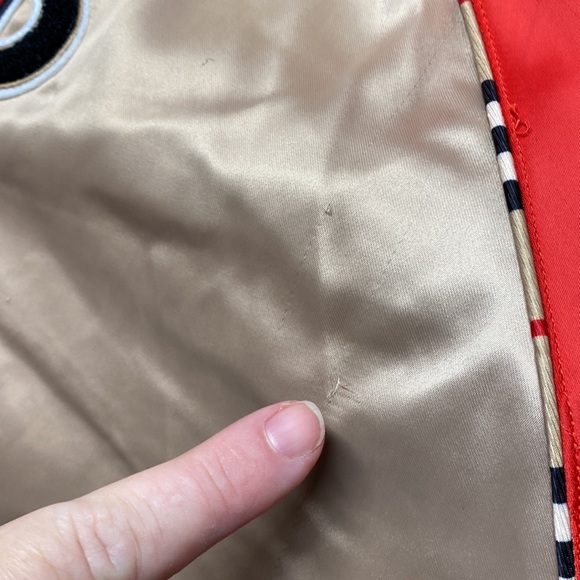 BURBERRY Harlington Logo Patch Satin Bomber Jacket - Picture 7 of 16
